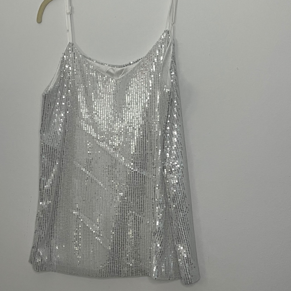 Sequin Adjustable Strop Top